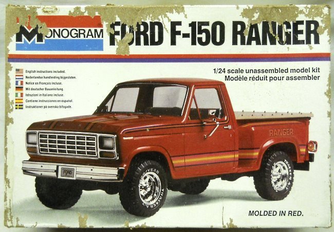 Monogram 1/24 Ford F-150 Ranger Pickup  Truck - (F150), 2262 plastic model kit